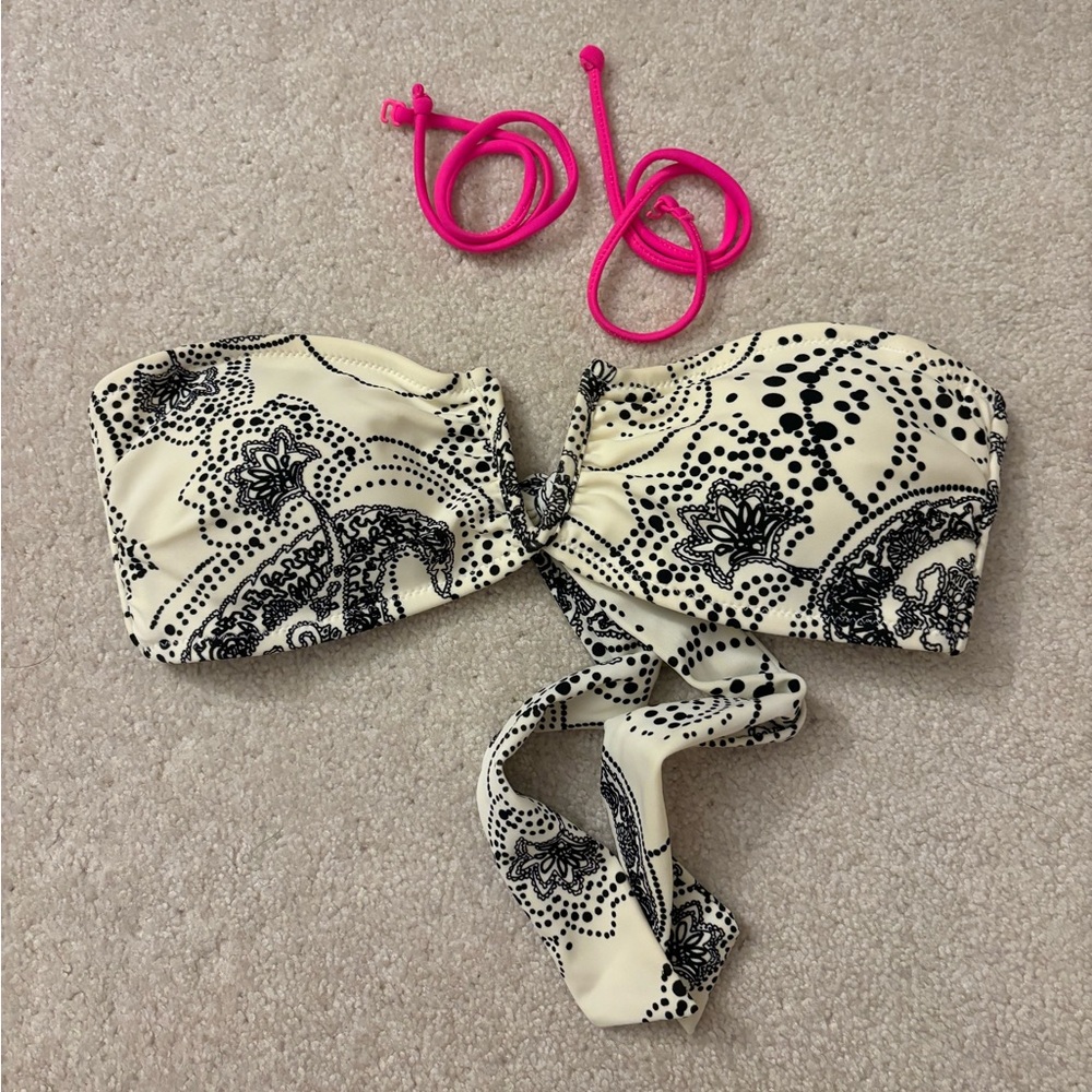 Aerie bandeau paisley strapless swimsuit top